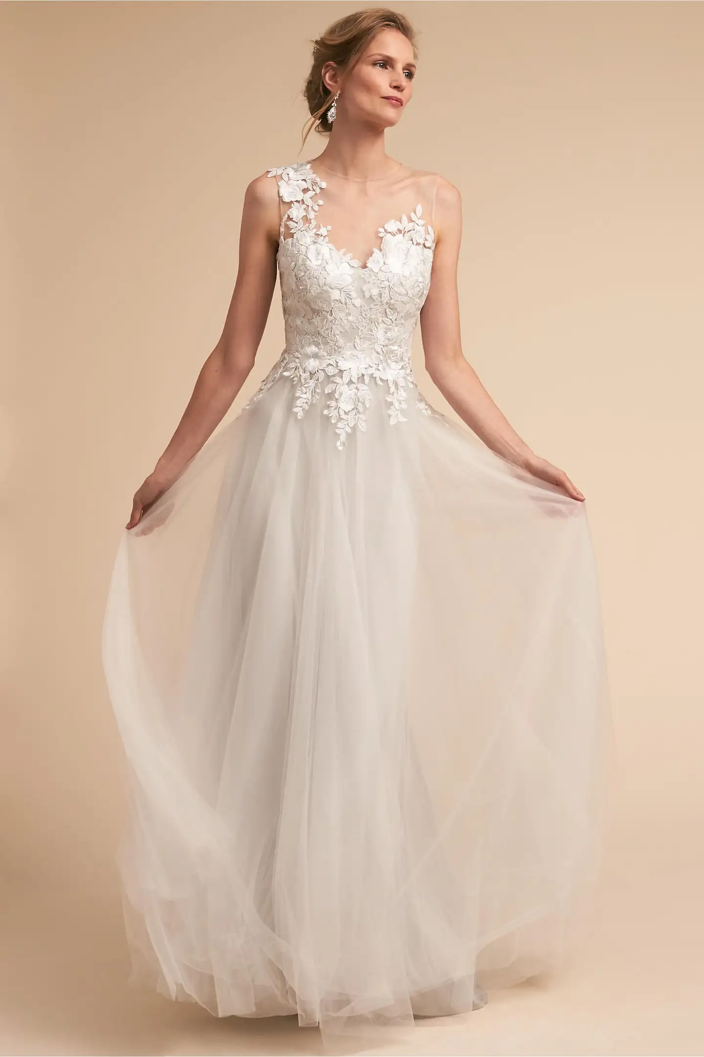 Pretty Gowns with Feminine Details from BHLDN Spring 2018